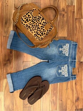 Soundgirl Blue Boyfriend Jeans with Embellished Back Pockets
